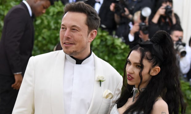 Elon Musk and Grimes at the Met Gala in 2018.
