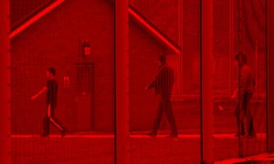 Detainees in an immigration detention centre