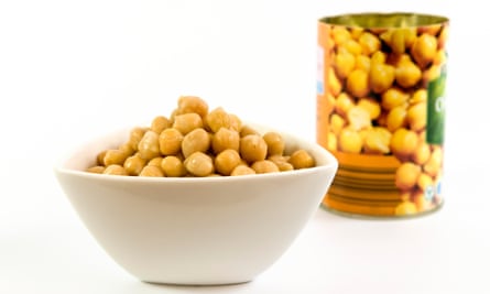 Tinned chickpeas should not be a cause for concern.
