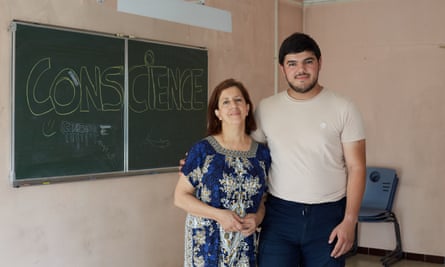 Community campaigner Amine Kessaci and his mother, Wassida, have been working to improve conditions on Marseille’s council estates