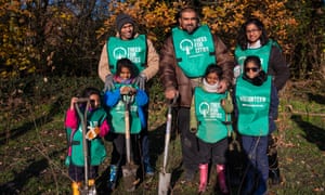 Volunteers for Trees for Cities, one of the charities the Guardian is raising money for as part of this year’s charity appeal