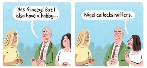 Stephen Collins cartoon involving Nigel Farage and Stacey Soloman, panel 2