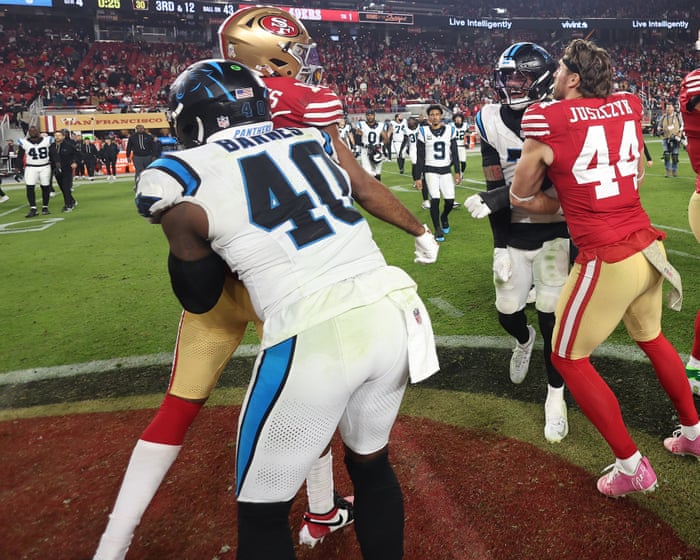 49ers’ Jennings says he threw punch at Panthers’ Moehrig after ‘cheap shot’ to groin