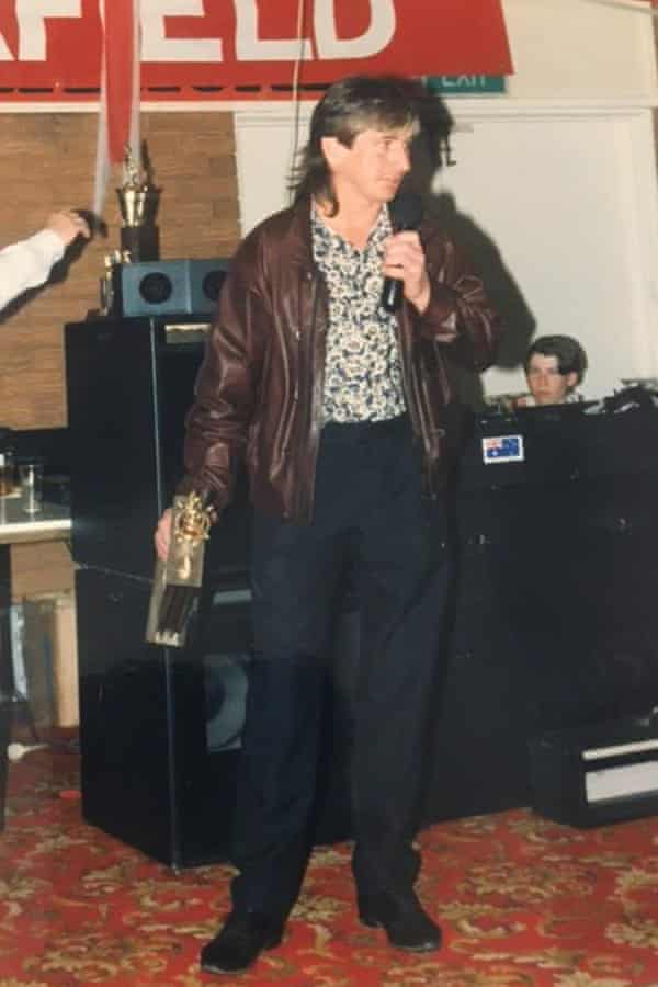 Wheatley accepts his trophy after being named Fairfield’s best and fairest in 1992.