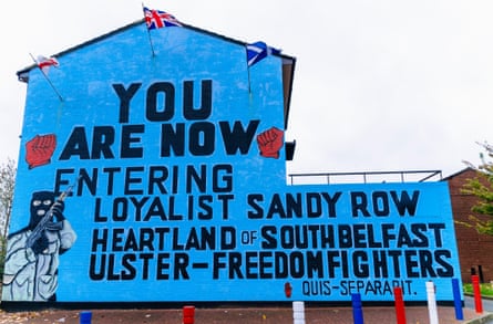 An Ulster Freedom Fighters mural in Belfast, replaced in 2012 by one depicting King William III of Orange