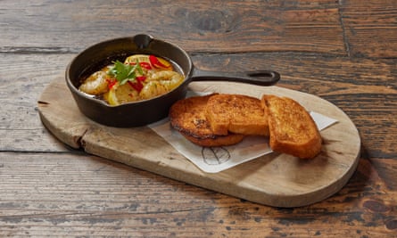 ‘As good as any I’ve ever had’: gambas pil pil.