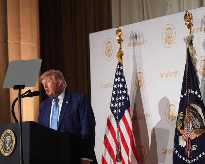 Donald Trump announces new AI tool to help access federal government information – US politics live