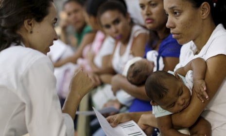 Mothers with babies who have microcephaly await medical care at a hospital in Recife, Brazil.