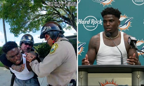 'What if I wasn't Tyreek Hill?': NFL star speaks after police incident – video 