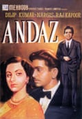A film poster of Andaz, 1949, to which Dilip Kumar brought complexity and sensitivity.