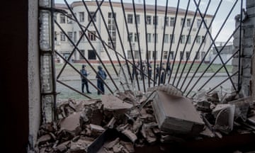 A confectionary factory in the Kholodnohirskyi district of Kharkiv damaged by a Russian aerial bombing on Sunday in Ukraine.
