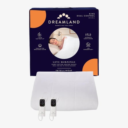 Dreamland Love Mornings King Heated Duvet, White