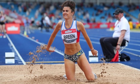 For the long jump ... Olivia Breen at the British Athletics Championships in June.