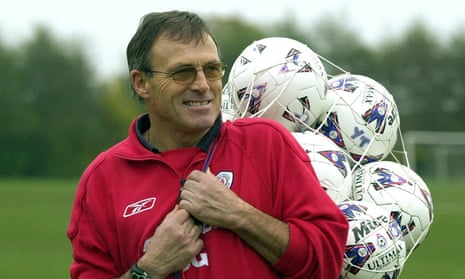 Dario Gradi pictured at Crewe’s training ground in 2001 before his 1,000th game as the club’s manager.