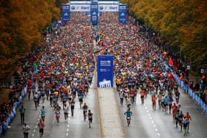 El comienzo del maratón de Berlín de este año.