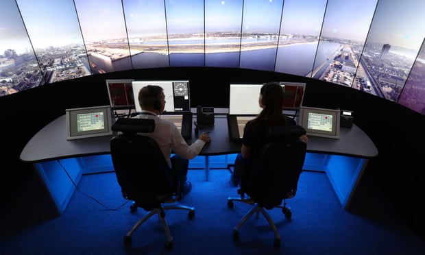Staff at the Nats digital air traffic control tower