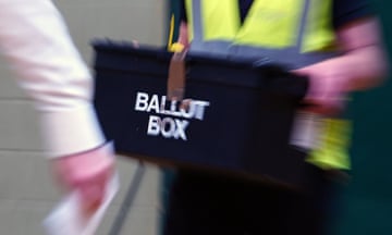 A ballot box arrives at the count in Blackpool