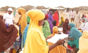 Women lead emergency food distribution in Qoyta region, Somaliland. Photograph: Holly Miller, ActionAid Australia