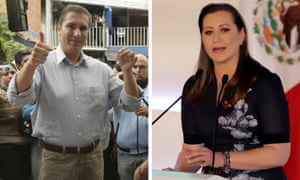 Rafael Moreno and Martha Erika Alonso, the new governor of Puebla, who have died in a helicopter crash