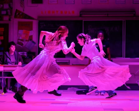 Poppy paeans … Sadie Soverall and Miya James in John Proctor Is the Villain.