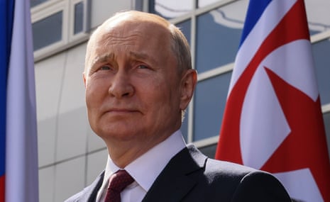 Russian president Vladimir Putin waits for the North Korean leader.