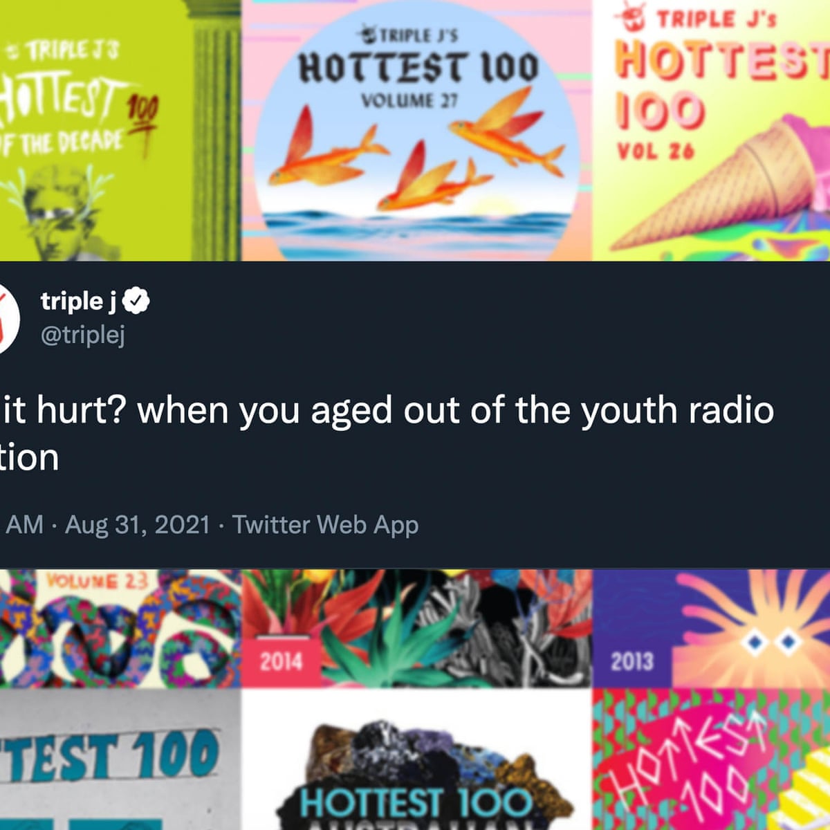 Ageism Is Alive And Well Triple J Lampooned For Insulting Tweet Triple J The Guardian Ageism Is Alive And Well Triple J Lampooned For Insulting Tweet Triple J The Guardian