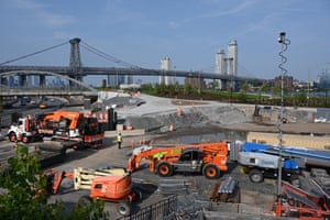 Construction area of the Eastside Coastal Resiliency Plan