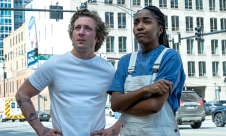 A banquet … Jeremy Allen White as Carmy and Ayo Edebiri as Sydney in The Bear