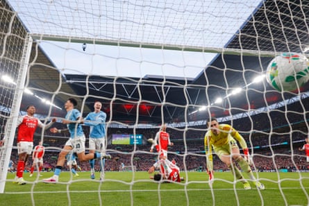 Nico O’Reilly celebrates after scoring City’s first goal