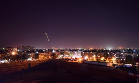 A video released by Syrian state news agency SANA reportedly shows activated air defences.