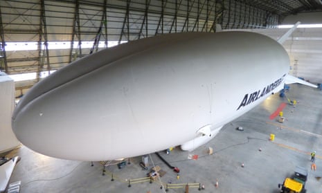 The fully assembled Airlander 10 in its Bedfordshire hangar
