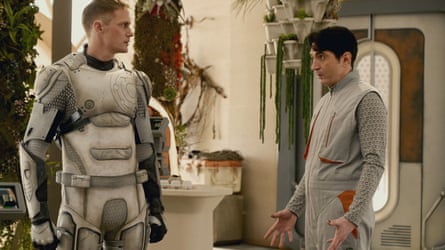 Skarsgård with David Dastmalchian in Murderbot.