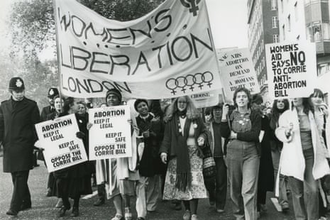 London in the seventies: women at the head of the TUC march in November 1979.