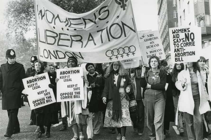 Women march against an anti-abortion bill in London in 1979