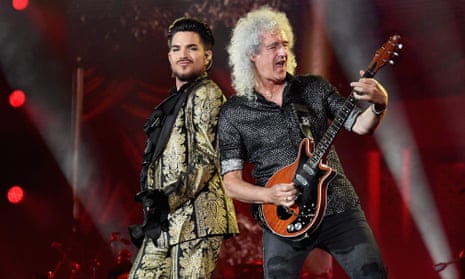 Queen’s Adam Lambert and Brian May.