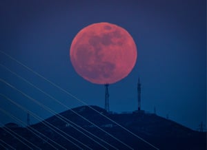 Seeming to skim above the hills near Vladivostok, Russia