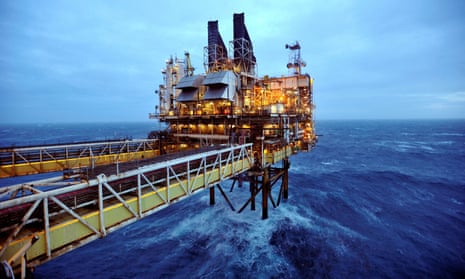 A section of a BP oil platform in the North Sea.