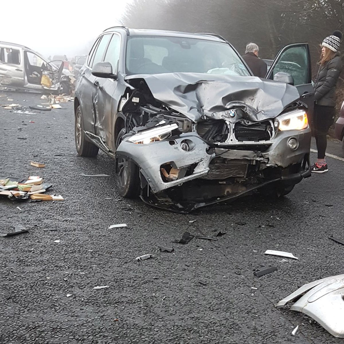 A40 crash: woman killed and several hurt in multiple car pile-up | UK news  | The Guardian