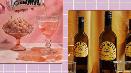 Ramona Dry Sparkling Nonalcoholic Rosé and Saint Viviana Non-Alcoholic Sauvignon Blanc.