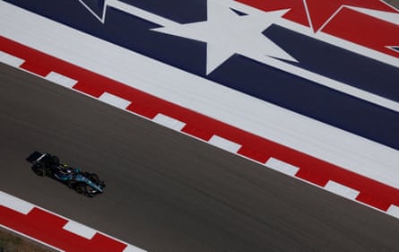 Kimi Antonelli in action during qualifying at the US GP.