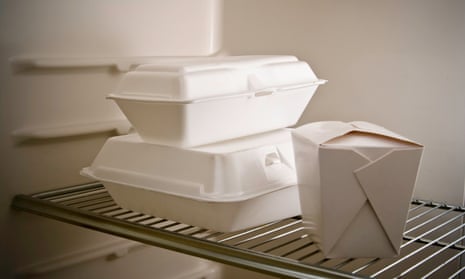 File photo of takeaway containers in a fridge