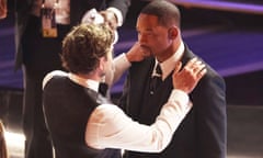 94th Academy Awards - Show, Los Angeles, California, Usa - 27 Mar 2022<br>Mandatory Credit: Photo by Myung Chun/Los Angeles Times/REX/Shutterstock (12869374fi) HOLLYWOOD, CA - March 27, 2022. Bradley Cooper comforts Will Smith during the show at the 94th Academy Awards at the Dolby Theatre at Ovation Hollywood on Sunday, March 27, 2022. (Myung Chun / Los Angeles Times) 94th Academy Awards - Show, Los Angeles, California, Usa - 27 Mar 2022