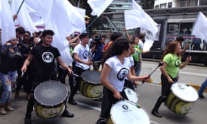 A “white flags walk” (Marcha de las banderas blancas) in support of the peace process in Bogota.