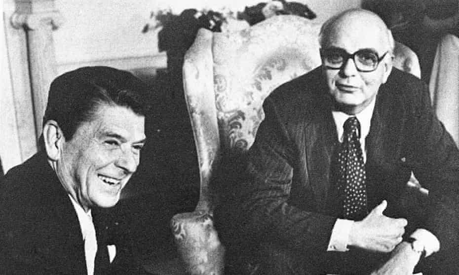 Ronald Reagan and the former Fed chair Paul Volcker