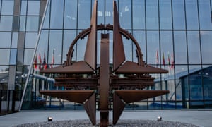 The NATO Star sculpture stands during the North Atlantic Treaty Organization (NATO) summit in Brussels, Belgium, on Thursday, July 12, 2018. Photographer: Marlene Awaad/Bloomberg via Getty Images