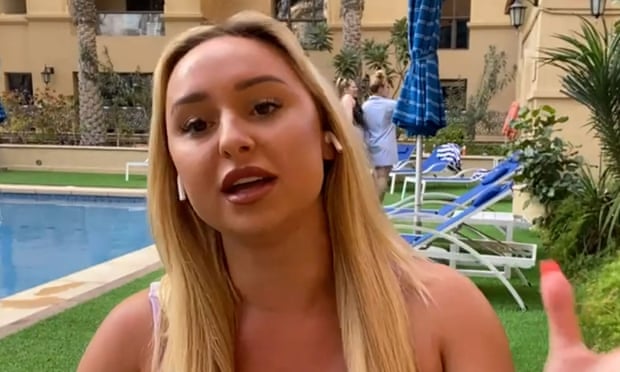 Fitness influencer Sheridan Mordew appears on ITV’s This Morning from Dubai.