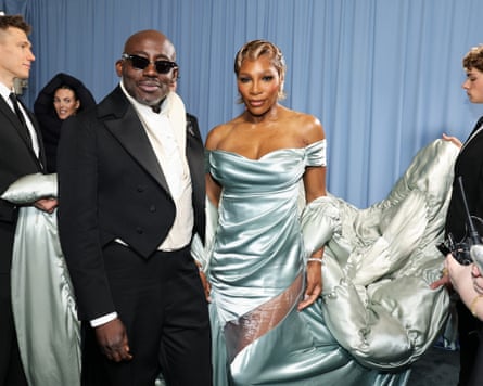 Edward Enninful and Serena Williams attend the 2025 Met Gala.