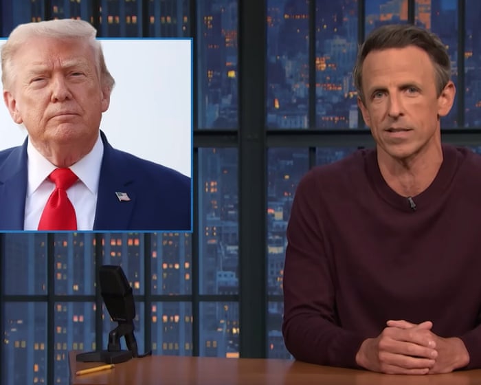 Seth Meyers on Trump’s unpopularity: ‘Madam Web has a higher audience rating’ — image supplied by The Guardian Culture's feed