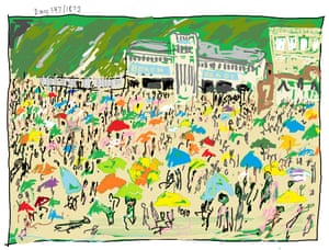 Packed beaches at Bournemouth