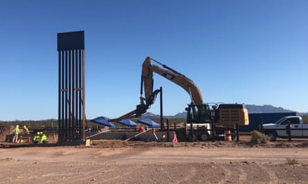 Border wall construction at the Organ Pipe Cactus national monument.